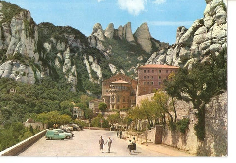 Postal 042159 : Montserrat (Barcelona). Llegada al monasterio