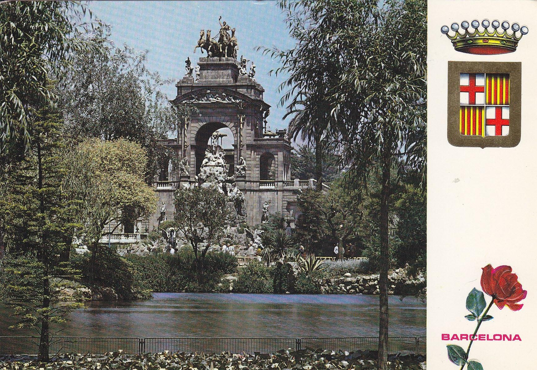 Postal 60051: Parq. de la Ciudadela Lago y cascada (Barcelona) 