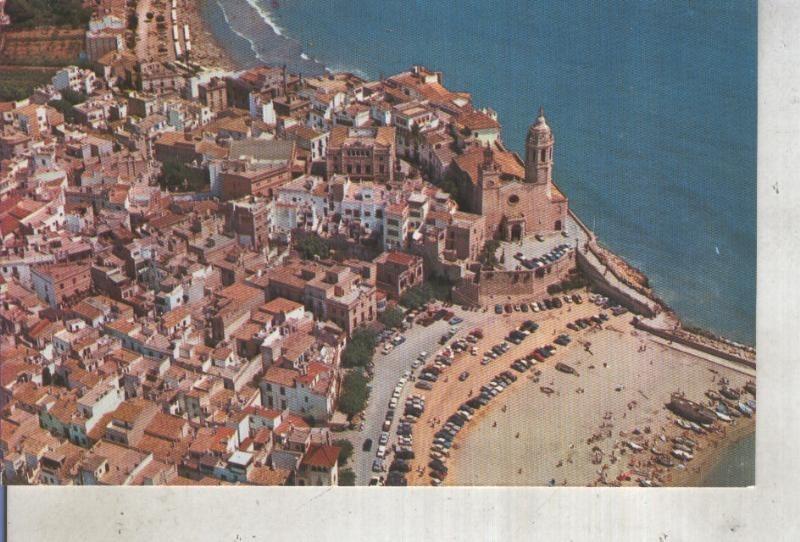 Postal 013177: Vista aerea de Sitges, Barcelona