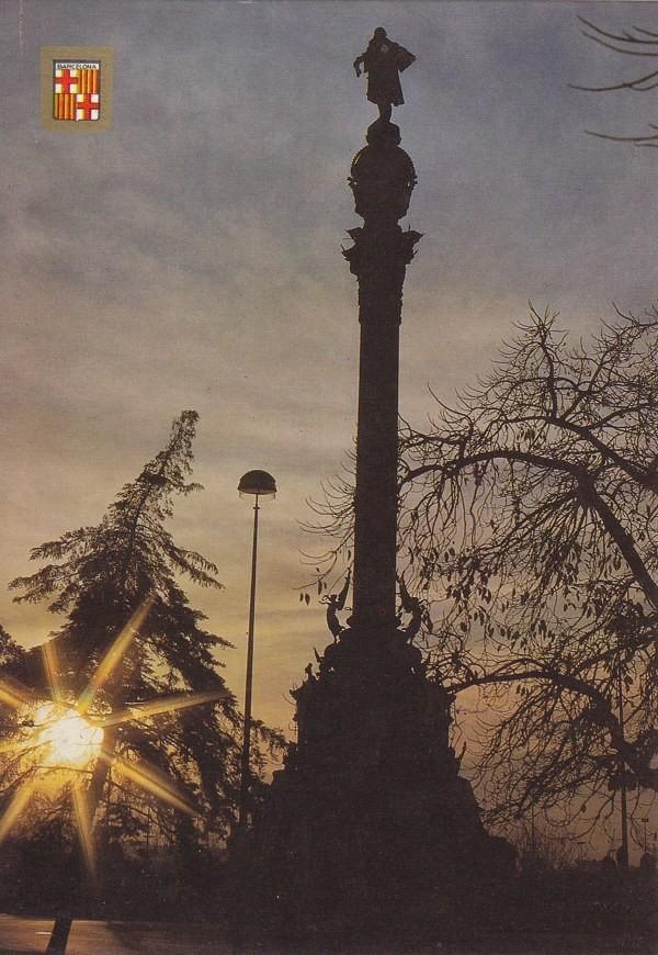 Postal 60325. Monumento a Cristobal colon. Barcelona