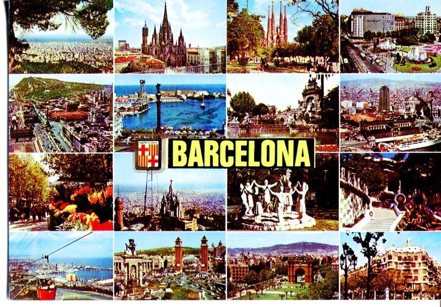 Postal 016620: BARCELONA - Diferentes vistas e la Ciudad