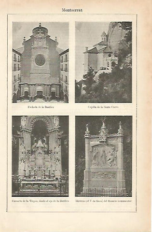 LAMINA ESPASA 8715: Abadia de Montserrat Barcelona