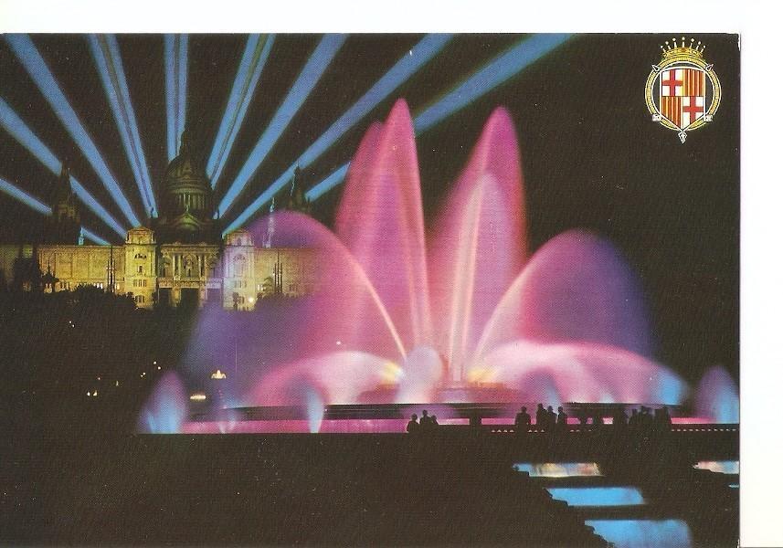 Postal 034912 : Barcelona. Fuente Monumental y Palacio Nacional   