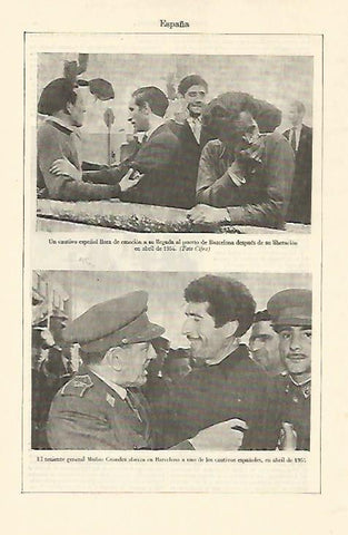 LAMINA ESPASA 22054: Llegada de cautivos a Barcelona en abril de 1954