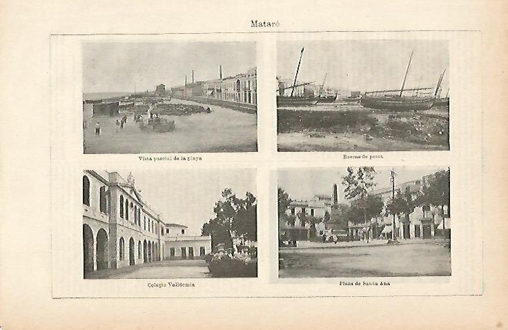 LAMINA ESPASA 1176: Vistas de Mataro Barcelona