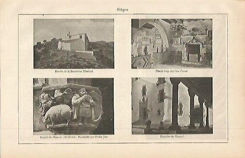 LAMINA ESPASA 2645: Vistas de Sitges Barcelona