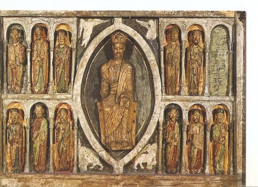 Postal 034306 : Frontal Altar Iglesia parroquial de Santa Maria de Taull. Museo de Arte Cataluña (Barcelona)