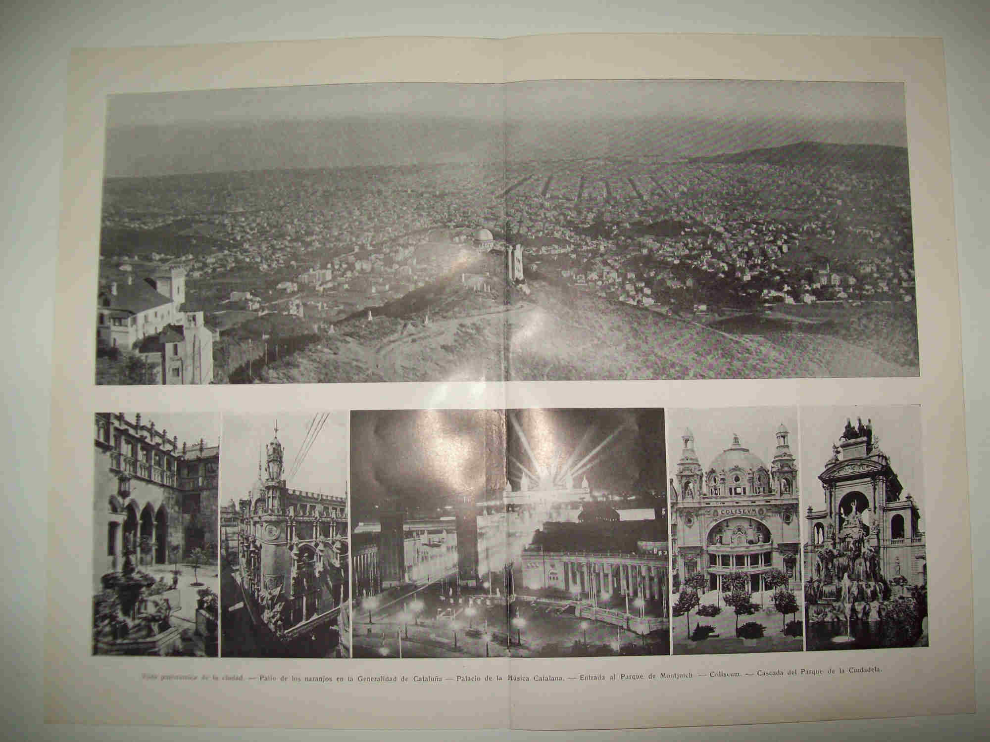 LAMINA ESPASA 24721: Vistas de Barcelona