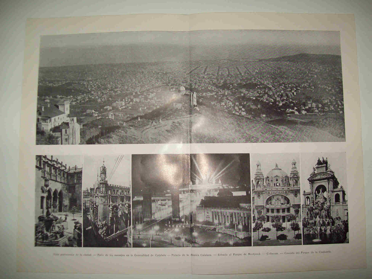 LAMINA ESPASA 24721: Vistas de Barcelona