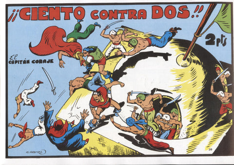 Facsimil: El Capitan Coraje numero 39: ciento contra dos