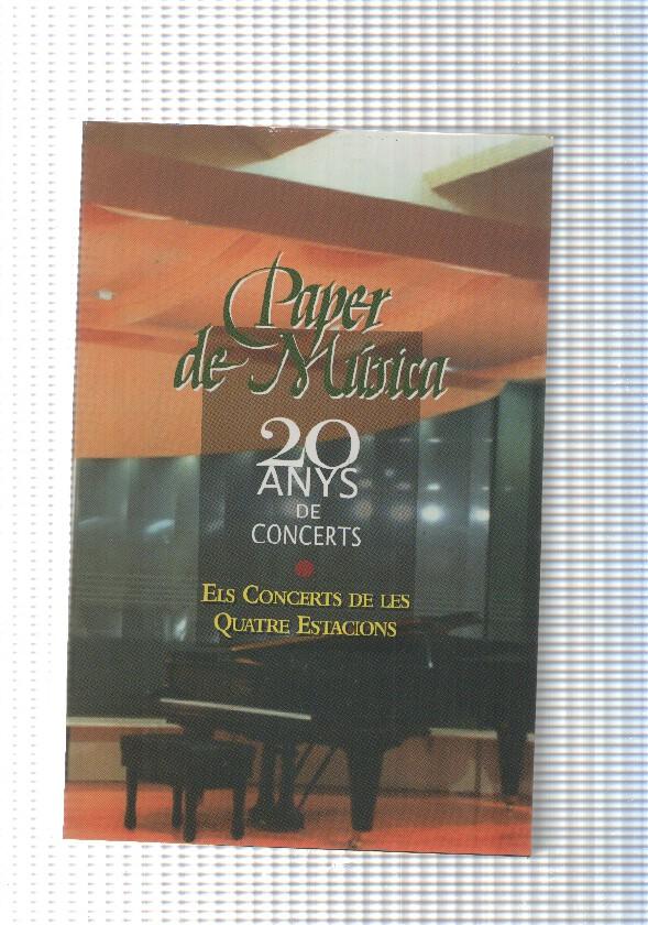 Paper de Musica, 20 anys de concerts: Els concerts de les quatre estacions
