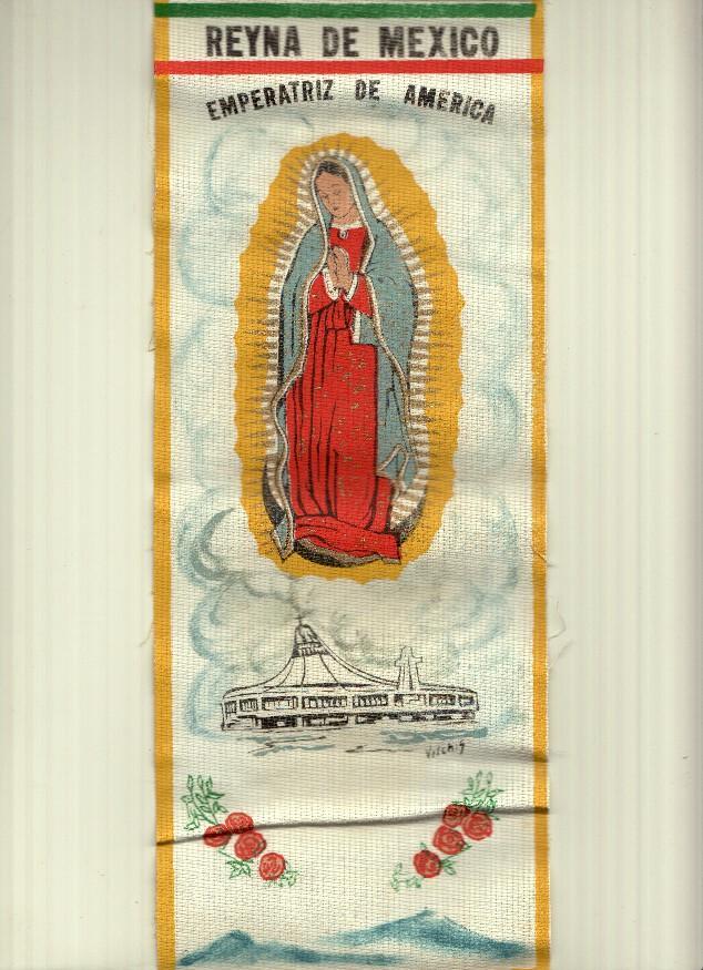 BANDERIN: MEXICO - Ilustracion de REYNA DE MEXICO, EMPERATRIZ DE AMERICA