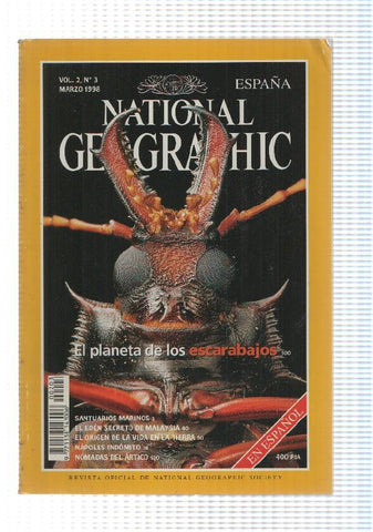 Revista National Geographic: Marzo 1998, Vol. 2 num 3 - El planeta de los escarabajos