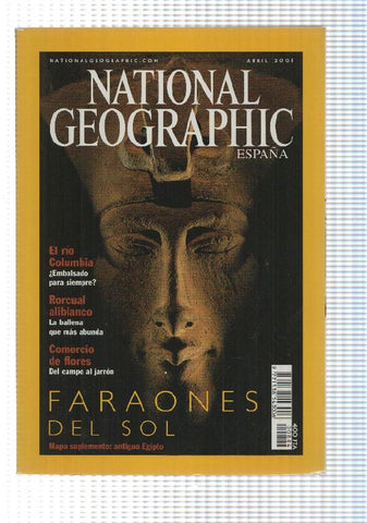 Revista National Geographic: Abril 2001, vol 8 num 4 - Faraones del sol. Mapa suplemento: Antiguo Egipto