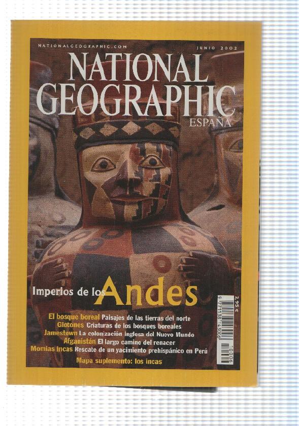 Revista National Geographic: Junio 2002, vol 10 num 6 - Imperios de los Andes. Mapa suplementario. Los Incas