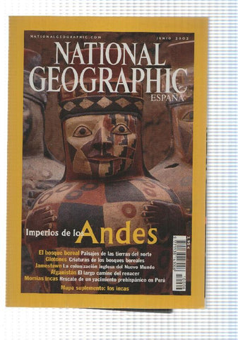 Revista National Geographic: Junio 2002, vol 10 num 6 - Imperios de los Andes. Mapa suplementario. Los Incas