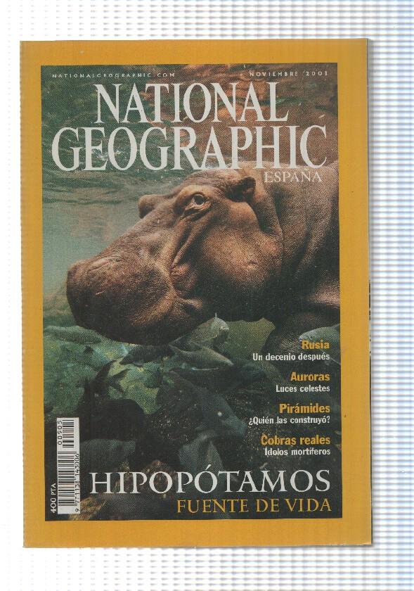 National Geographic Revista: Noviembre 2001, vol 9 num 5 - Hipopotamos, fuente de vida