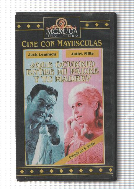 Pelicula, VHS: Que ocurrio entre mi padre y tu madre. Cine con Mayusculas. Dirigida por Wilder