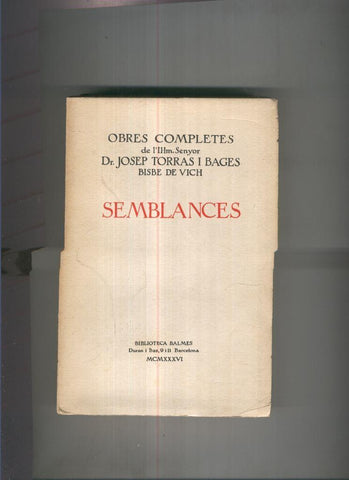 Obres completes: Semblances