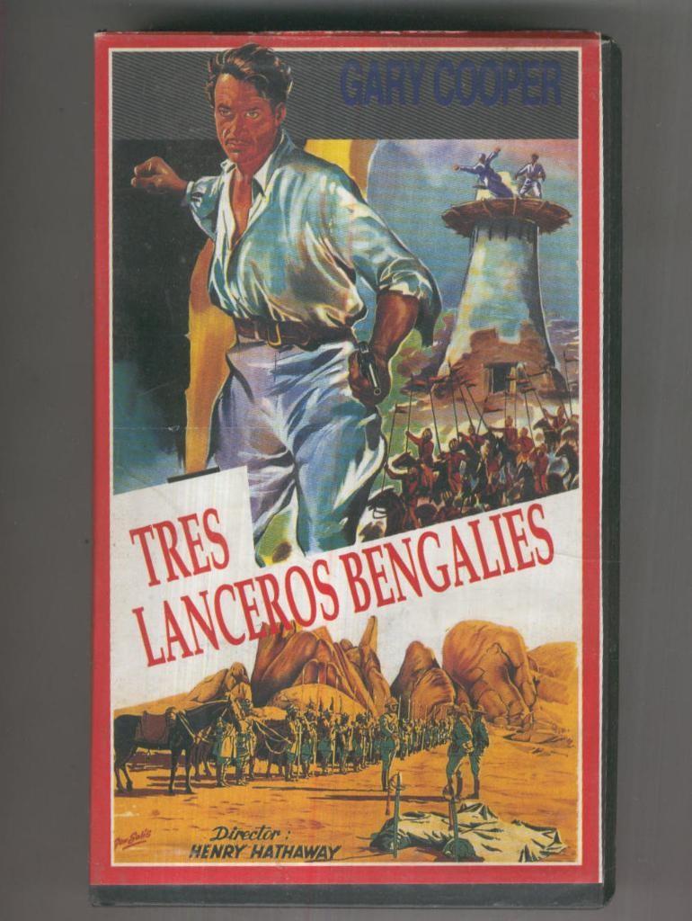 VHS-Cine: TRES LANCEROS BENGALIES - Henry Hathaway