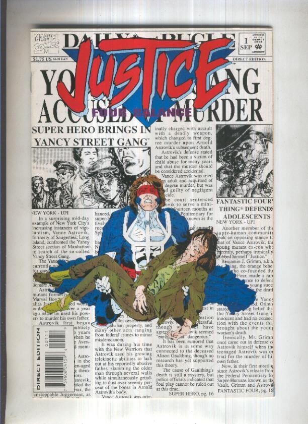 JUSTICE FOUR BALANCE, Vol.1 No.01: Rock Crushes Scissors (Marvel 1994)