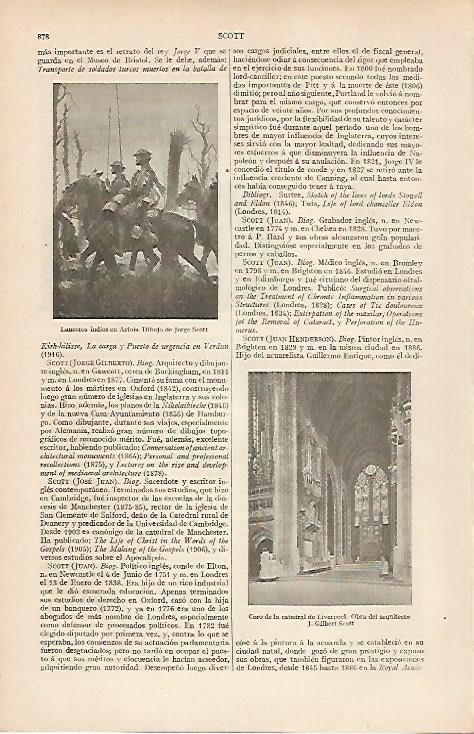 LAMINA ESPASA 19598: Lanceros indios en Artois por G. Scott