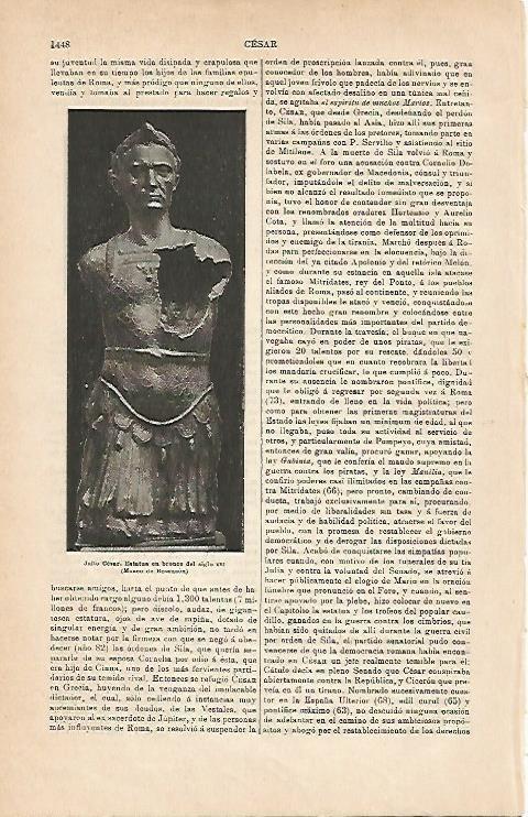 LAMINA ESPASA 2869: Julio Cesar estatua de bronce del siglo XVI