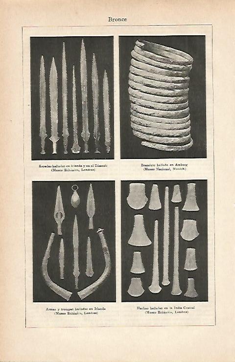LAMINA ESPASA 11621: Armas de bronce en el Museo Britanico