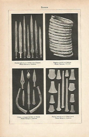 LAMINA ESPASA 11621: Armas de bronce en el Museo Britanico
