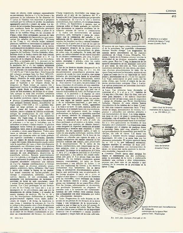 LAMINA LAROUSSE 70217: Arte en bronce de China