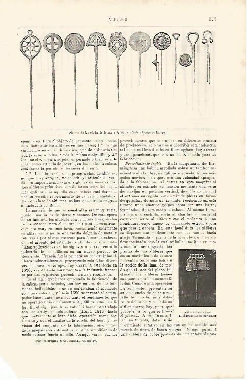 LAMINA ESPASA 11182: Alfileres de la edad de bronce y de hierro
