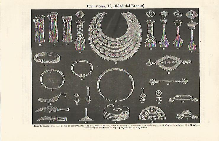 LAMINA ESPASA 16713: Hachas y brazaletes nordicos de la Edad de Bronce