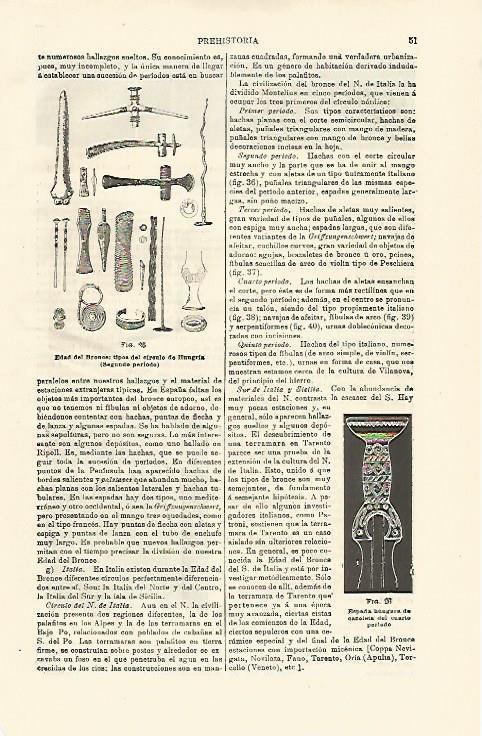 LAMINA ESPASA 16718: Objetos de Hungria de la Edad de Bronce