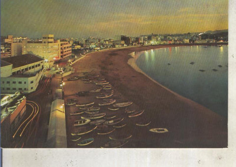 Postal 013075: Playa de las Canteras de Noche en Las Palmas Gran Canaria