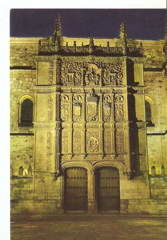 Postal 031919 : Salamanca. Fachada de la Universidad de noche