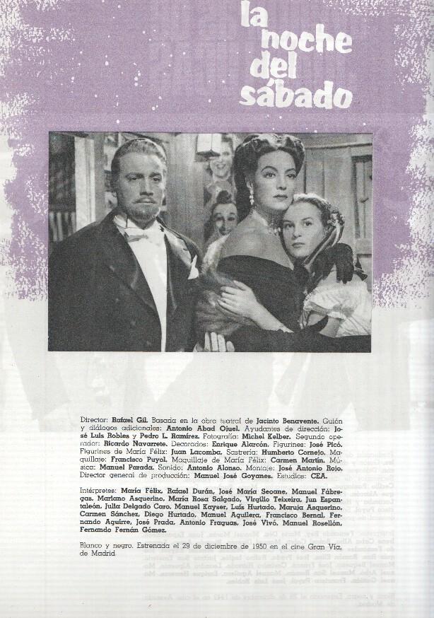 Ficha cine Suevia Films: Aventuras de Juan Lucas y La noche del sabado