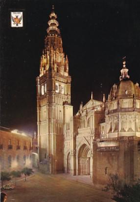 POSTAL 57926: Toledo de noche Catedral
