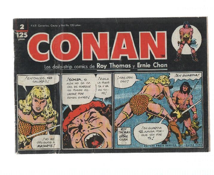 Conan tiras prensa numero 02 (numerado 1 en interior) (leve deterioro cubierta lado lomo superior)