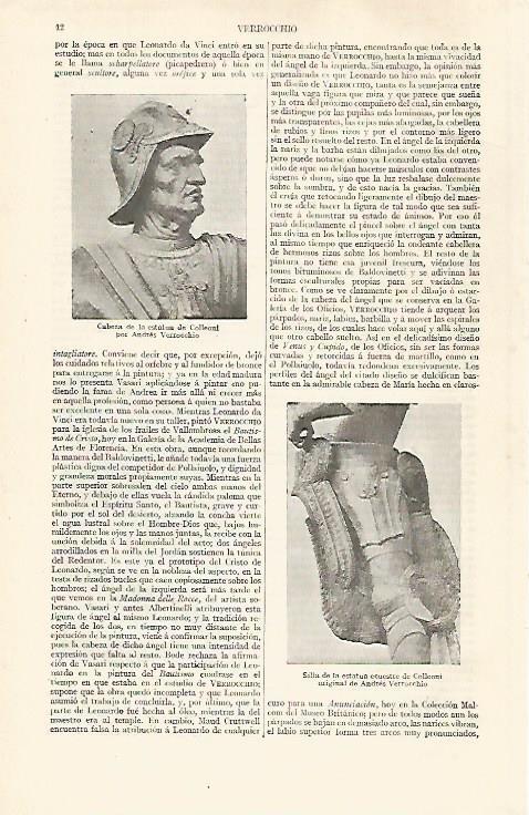 LAMINA ESPASA 28835: Estatua de Colleoni por A. Verrocchio