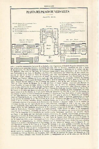 LAMINA ESPASA 28837: Planta de la planta baja del Palacio de Versalles