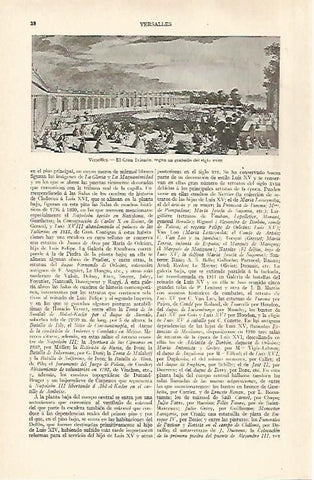 LAMINA ESPASA 28839: El Gran Trianon grabado del siglo XVIII