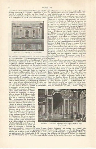 LAMINA ESPASA 28842: Pabellon de Conversacion y Galeria de los Espejos en Versalles