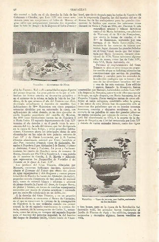 LAMINA ESPASA 28844: Estanque de Flora y Vaso de Bronce en Versalles