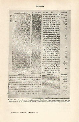 LAMINA ESPASA 28850: Vetus Testamentus del Cardenal Cisneros