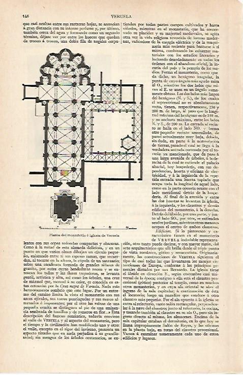 LAMINA ESPASA 28853: Planta del Monasterio de Veruela Zaragoza