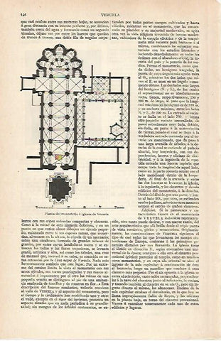 LAMINA ESPASA 28853: Planta del Monasterio de Veruela Zaragoza