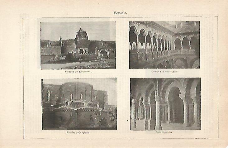 LAMINA ESPASA 28854: Vistas del Monasterio de Veruela Zaragoza