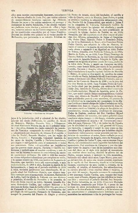LAMINA ESPASA 28857: Cruz de Becquer en el Monasterio de Veruela Zaragoza