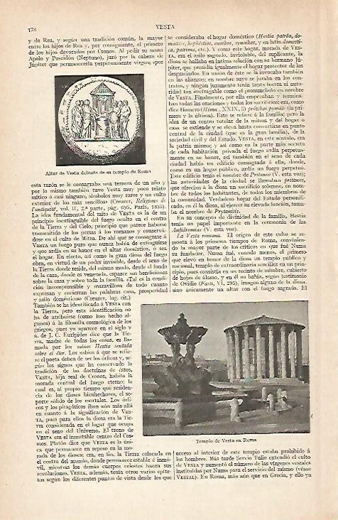 LAMINA ESPASA 28861: Altar de Vesta en Roma
