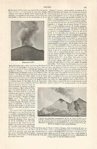 LAMINA ESPASA 28869: Erupcion del Vesubio en 1922 y 1925